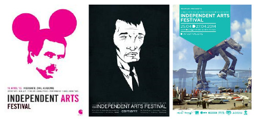 Posters of three festival editions