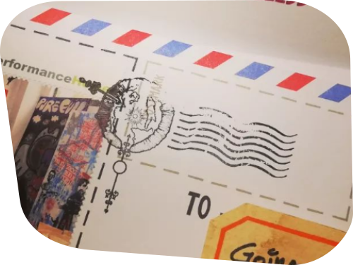 Postmark on envelope